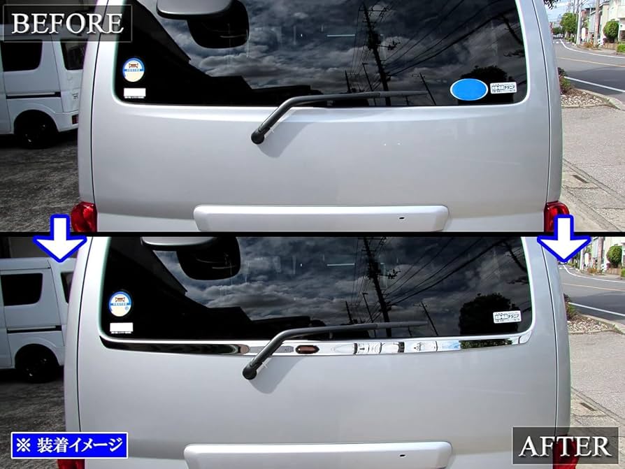 ②NV200 バネット バン車専用 テールゲートバー ブラックカラー NV200 バネット バン車専用 テールゲートバー ブラックカラー